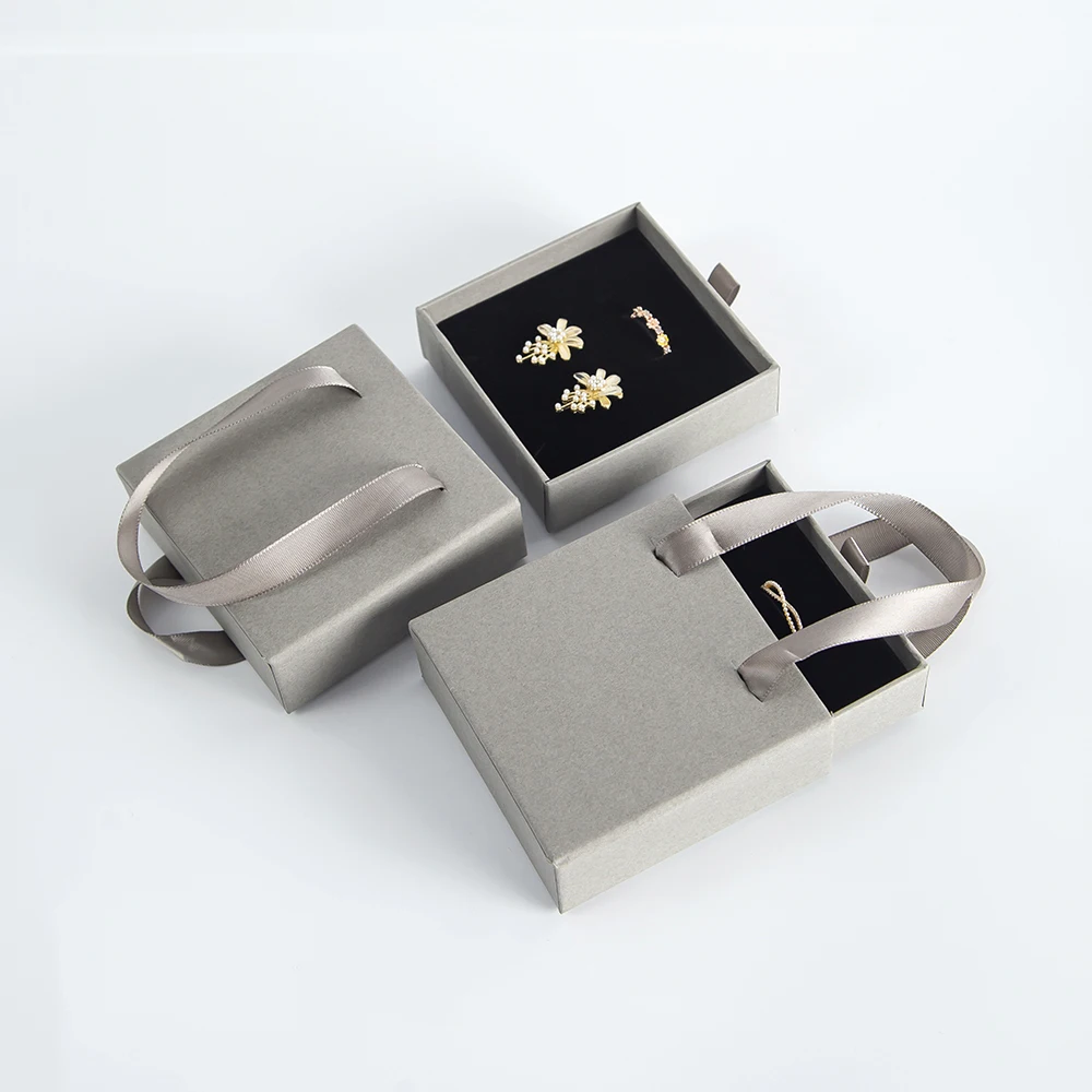 

Portable Sliding Jewelry Box Drawers Paper Luxury Jewellry Packaging Gift Box With Handle For Necklace Bracelet Earrings Boxes