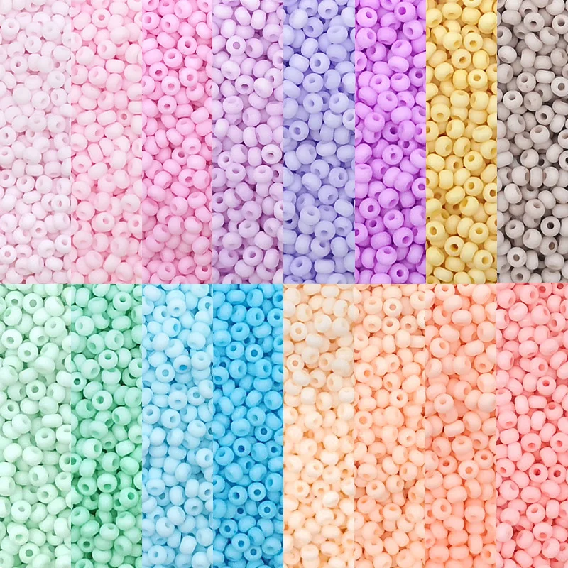 

3mm macarone frosted glass rice beads DIY Beaded Bracelet materials hairpin accessories wholesale