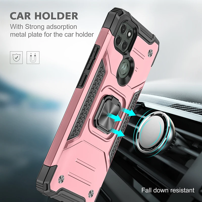 shockproof armor phone case for motorola g7 g8 g9 car holder with ring protection cover for moto g stylus g power g play g fast free global shipping
