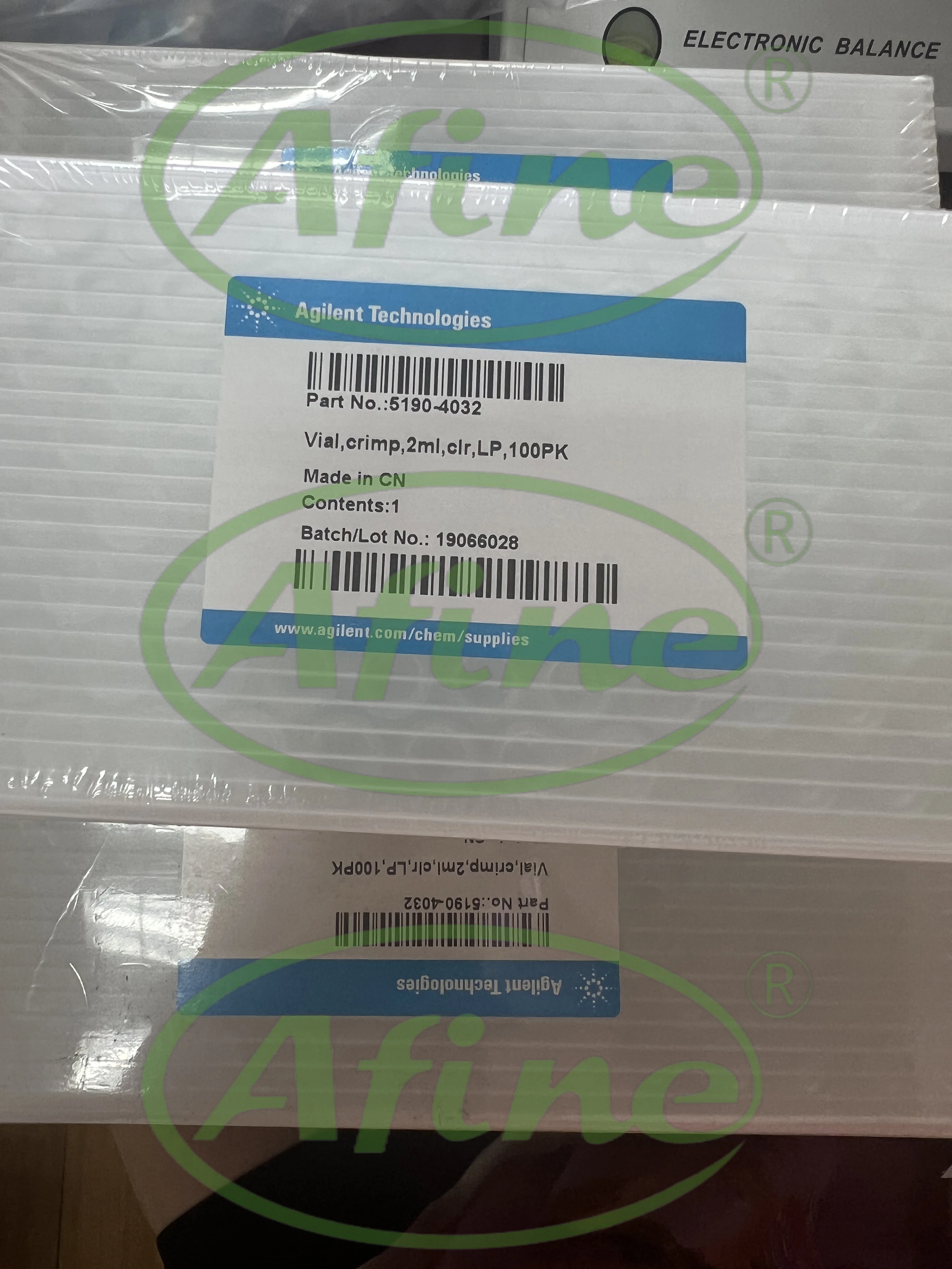 AFINE Agilent 2 мл прозрачные обжимные верхние флаконы и колпачки (5190-4032 100 шт.) (5183-4491