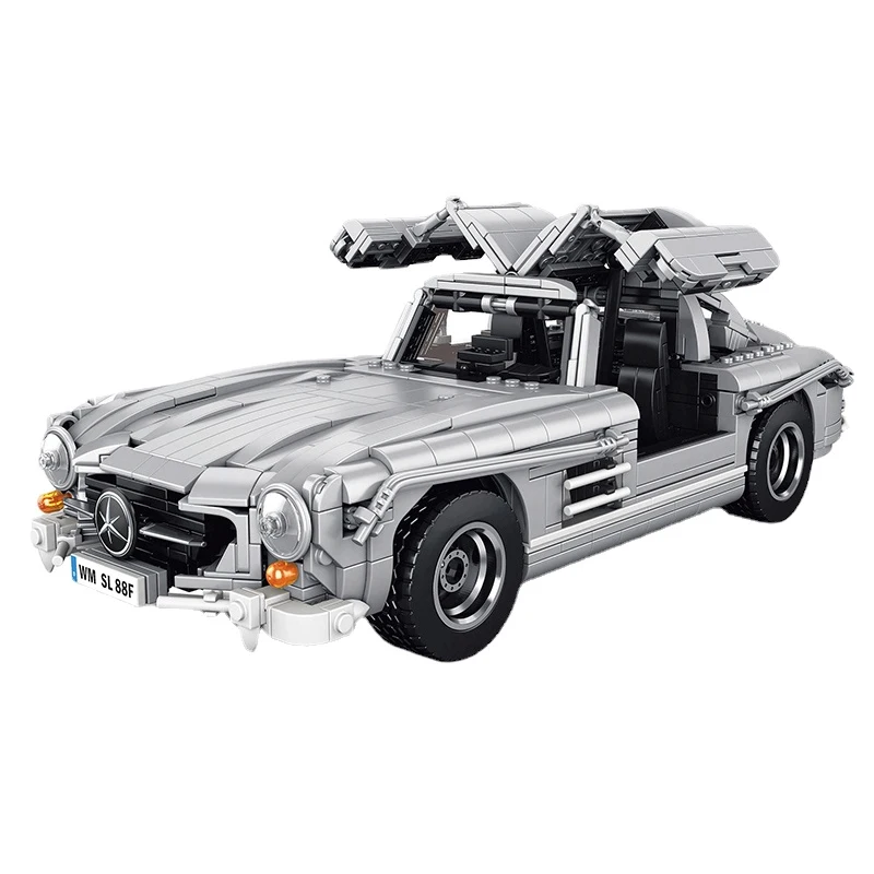 

High-tech Benzesing 300SL Retro Classic Racing Car Model Building Blocks City Future Supercar Sport Vehicle Bricks Toys Kid Gift