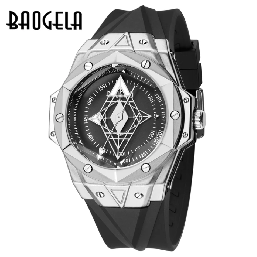 

BAOGELA Luxury Top Brand Quartz Watches Men Leather Strap Military Sports Wristwatch Man Waterproof Watch Relogios Masculino