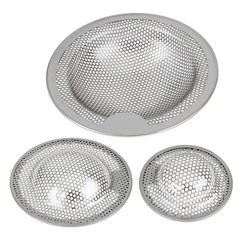 

Stainless Steel Kitchen Sink Mesh Sink Filter Easy-to-Lift Strainer Bathroom Shower Drain Sink Drain Waste Plug Cover Newest