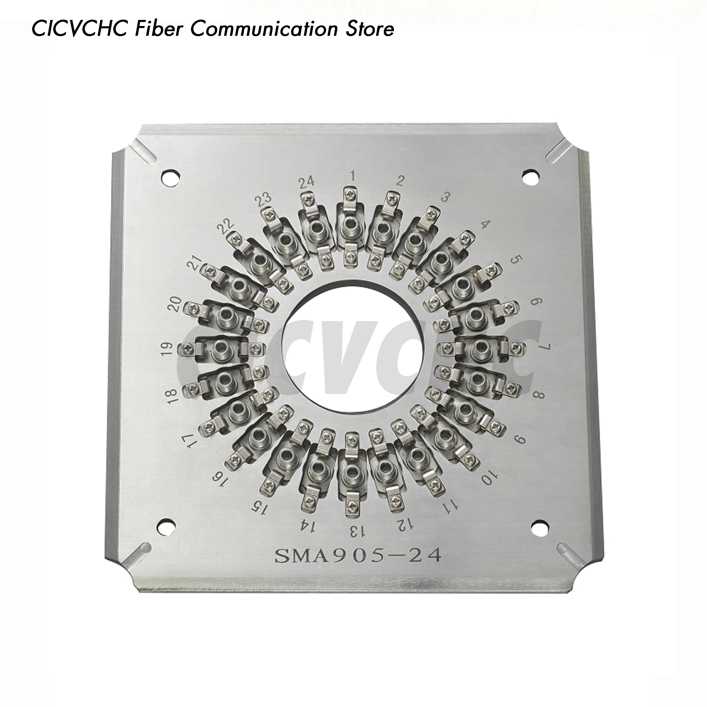 24 Fibers SMA-905 Connector Polishing Fixture, Jig, Holder for Four Corner Pressurized Polisher