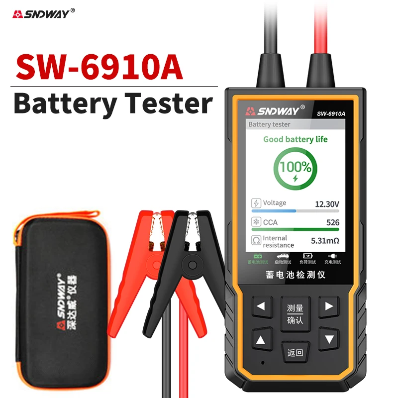 

SNDWAY Split 12V24V Car battery tester digital display battery life universal tester discharge repairer SW-6910A