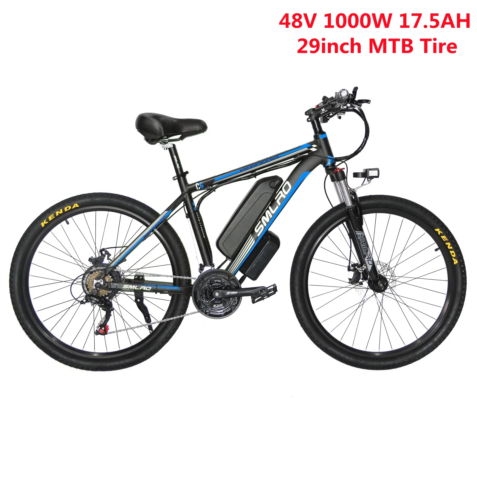 

SMLRO 29 Inch C6 Electric Bicycle Mountain Bike MTB 48V 500W 1000W 13AH 17.5Ah Battery 21 Speed Electric Road City Bike