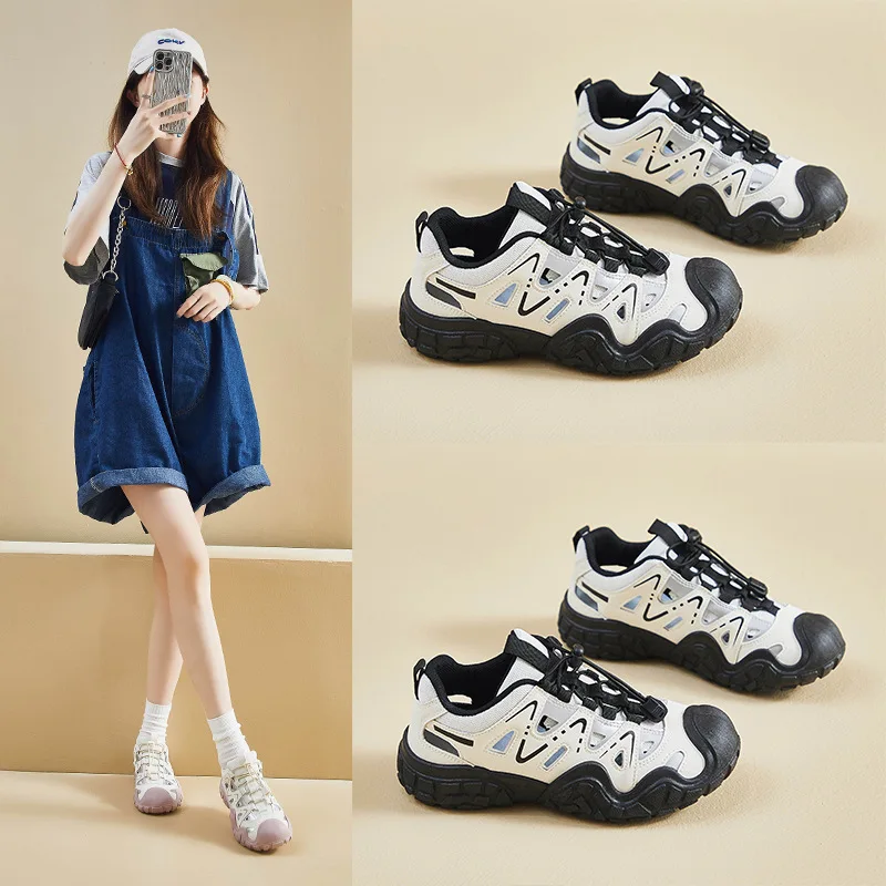 Женские туфли через плечо на толстой подошве для повседневного использования.