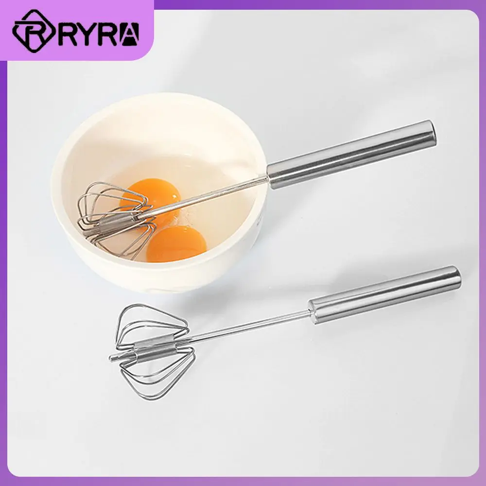

Whisk Semi-automatic Household Cream Utensil Rotating 304 Stainless Steel Egg Beater Kitchen Accessories Tools Manual Mixer