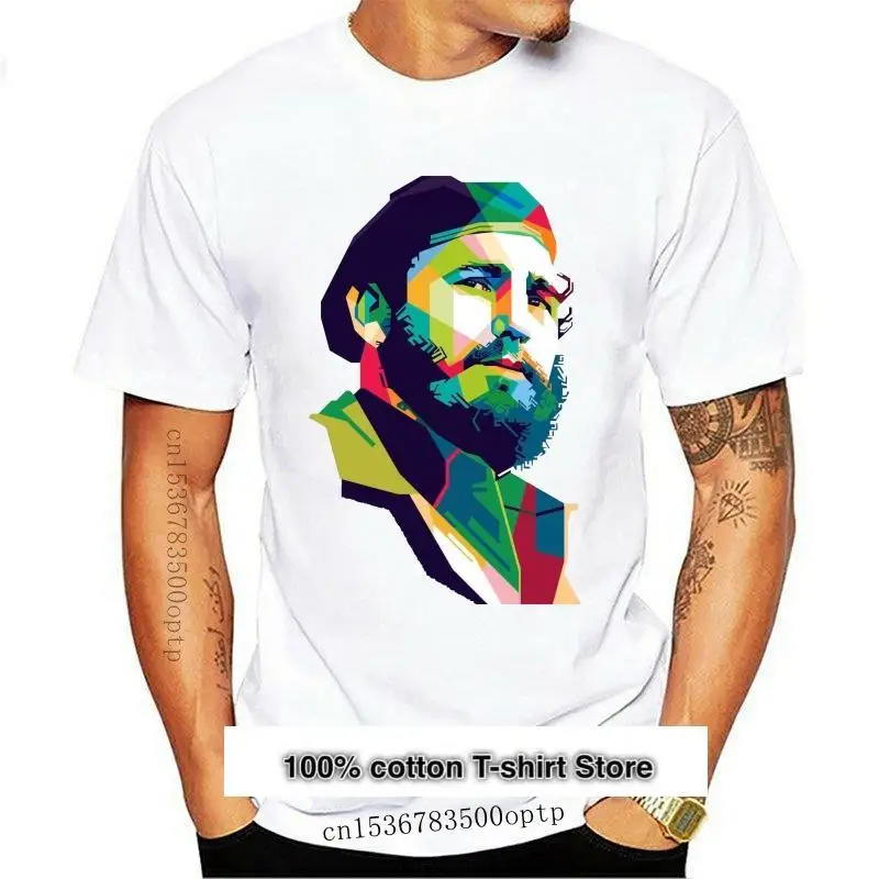 

Camiseta de manga corta de algodón para hombre y mujer, camiseta de Fidel
