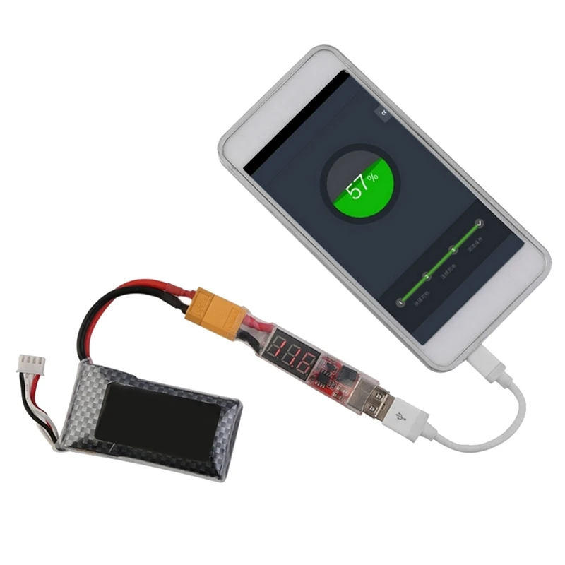 Литиевая батарея 2S-6S для зарядного устройства USB-преобразователя с индикатором