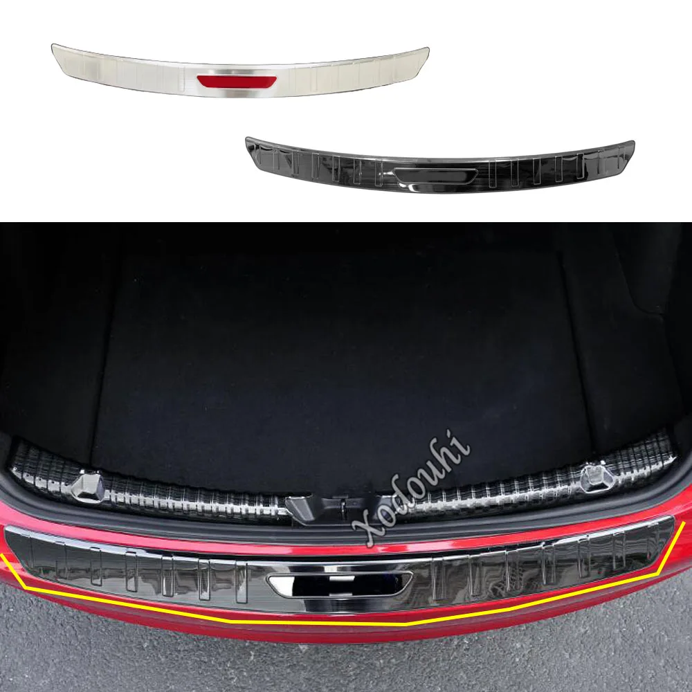 

Для Tesla Model 3 Model3 2017 2018 2019 2020 2021 2022 2023 Стальная Задняя педаль дверная накладка Рамка наружный порог багажник