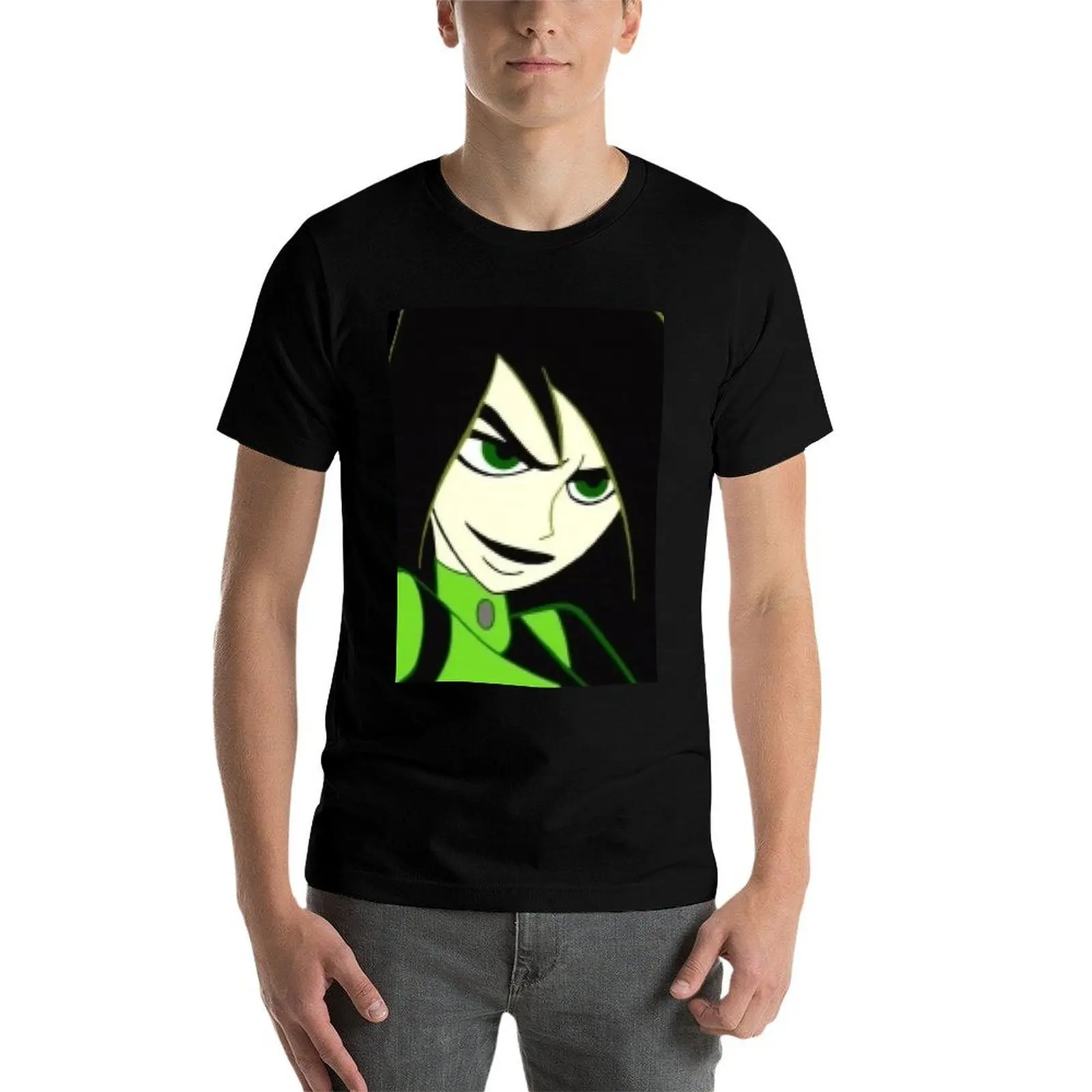 Фото Футболка Shego-Smirk, мужская футболка с рисунком, мужская футболка, хлопковая футболка высокого качества №3