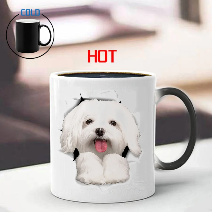 Креативная индивидуальная керамическая кружка милая чашка с изменением цвета