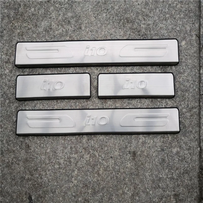 

Car-styling Stainless Steel Door sill scuff plates protector guard Welcome Pedal Threshold stickers For 2013-2019 Hyundai i10