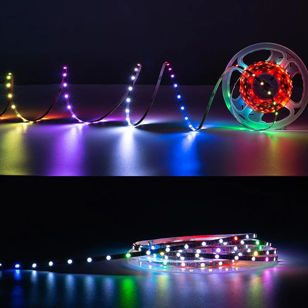 Узкая светодиодная ленсветильник WS2812B 4/5 мм WS2812 5050 3535 RGB индивидуально Адресуемая