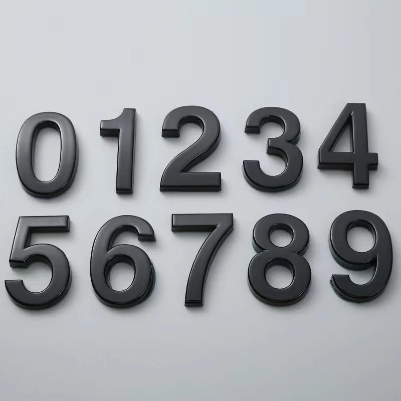 

1 Piece 3D Numbers House Numbers House Drawer Signs Plating Door Numbers 0 to 9 Plastic Number Labels Hotel Home Stickers Addres