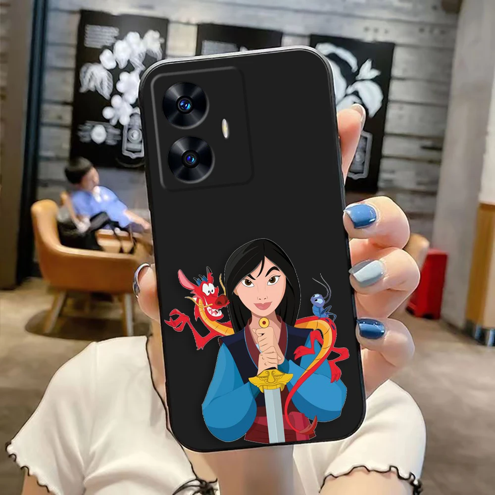 Чехол для телефона Disney Dragon Mulan Mushu Realme C65 C63 C53 C35 C55 C33 C30 C21Y C20 C12 C11 GT 2 XT NARAO 20 30 50 Case Funda