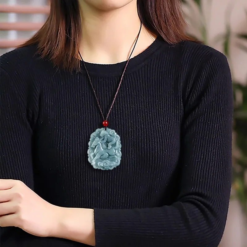 Настоящий натуральный нефрит класса А жадеит для мужчин и женщин подарок