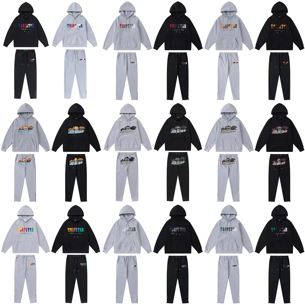 New Trapstar London Sweater Suit Hoodies Embroidered Shooters Sweatshirt Trousers Sportswear Streetwear Pullover Casual Clothes
