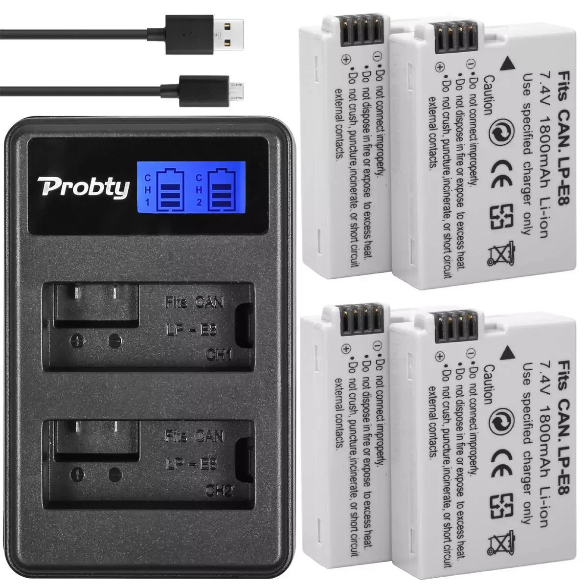

NEW 1800mAh LP-E8 LP E8 LPE8 Camera Battery Batteries AKKU Pack For Canon EOS 550D 600D 650D 700D Rebel X4 X5 X6i X7