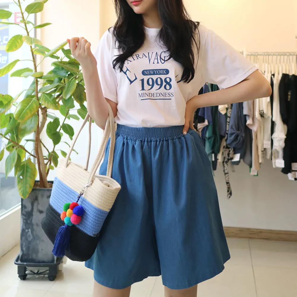 

해지데님 청치마반바지 88사이즈까지 가능