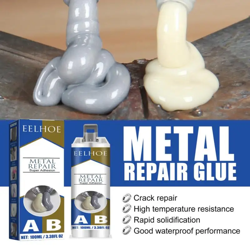

Metal Repair Bonding Sealant Weld Seam Extrusion Metal Repair Plastic Universal Strong Casting Caster Glue For High Temperature