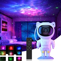 led galaxy star projector kids night light nebula lamp remote rotating astronaut projector lamp for bedroom home decoration gift