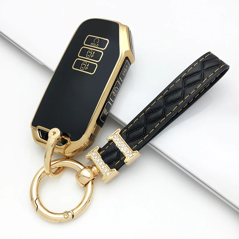

TPU Car Key Case Cover For Kia Sorento MQ4 2020 2021 7 Button Keys Remote Protection Shell Fob Skin Holder Keychain Accessories