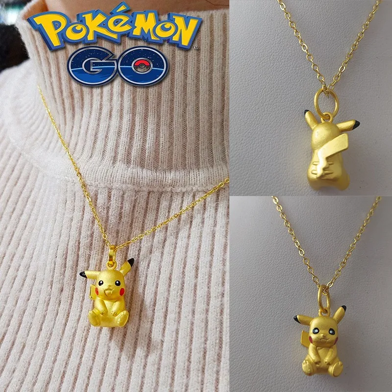 Цепочка с подвеской в виде покемона креативное ожерелье из 18-каратного золота