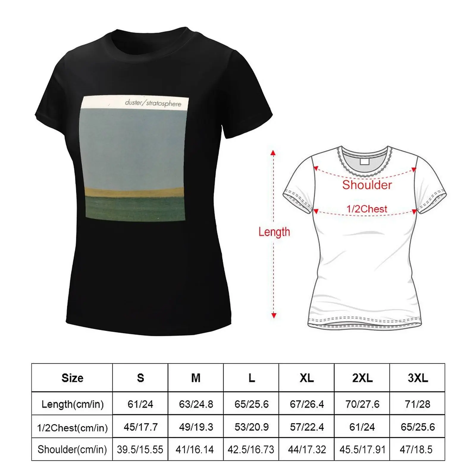 Стратосфера Классическая футболка от пыли Женская винтажная одежда футболки