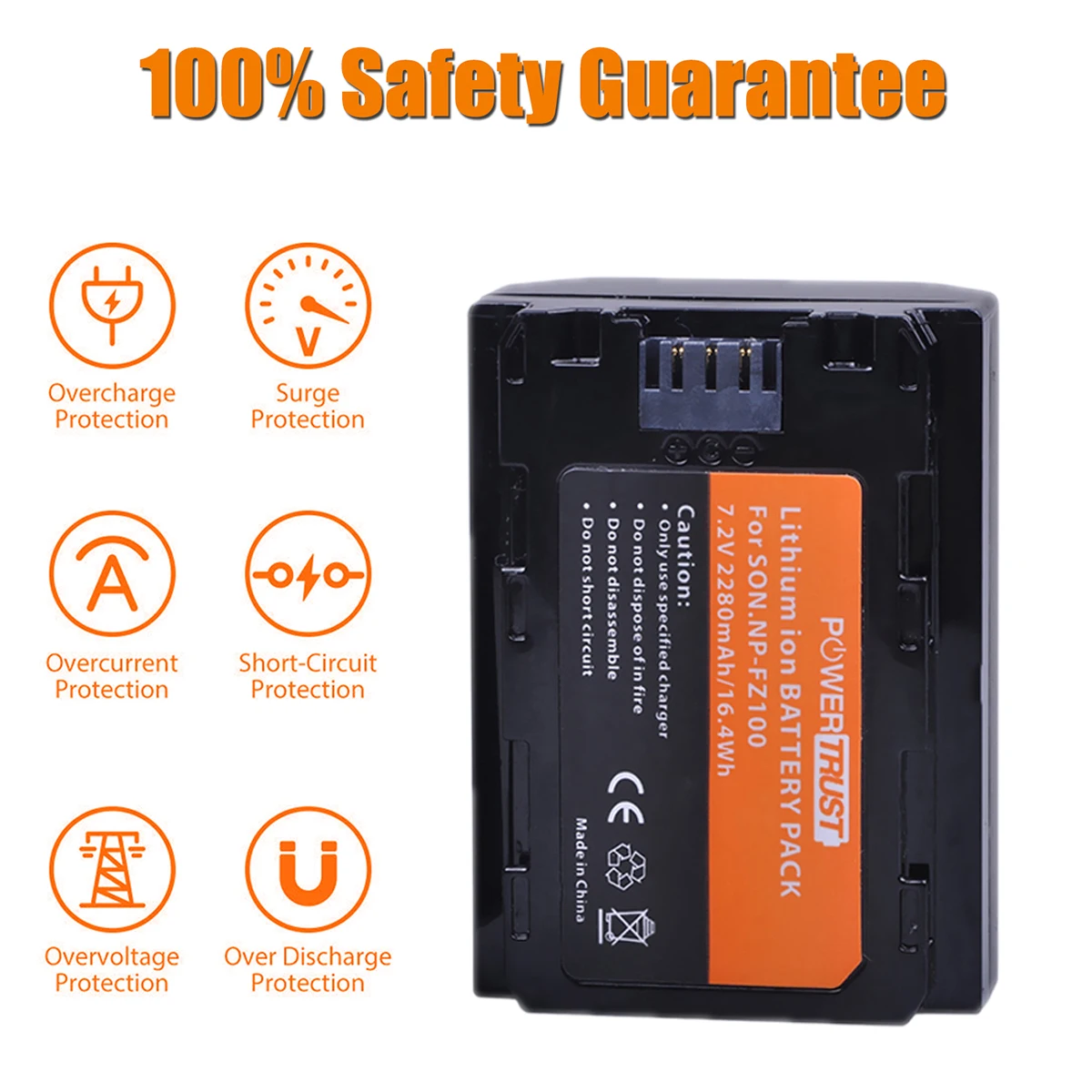 Аккумулятор для Sony A9 A9R 9s NP-FZ100 Alpha 9 BC-QZ1 A7R ILCE-9 A7 III ILCE-7RM3 2280 мАч