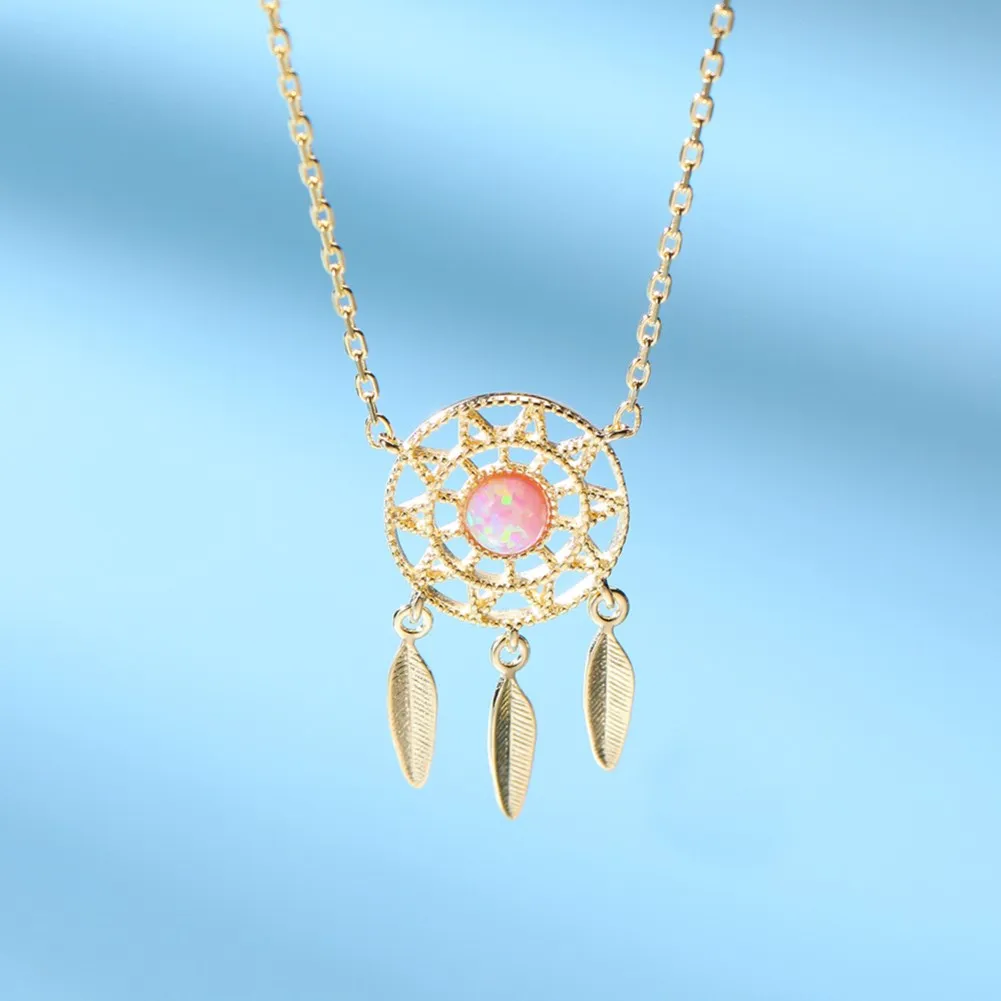 

Dreamcatcher Necklace Korean Literary Fashion Small Fresh Collarbone Chain Female Sterling Silver Necklace