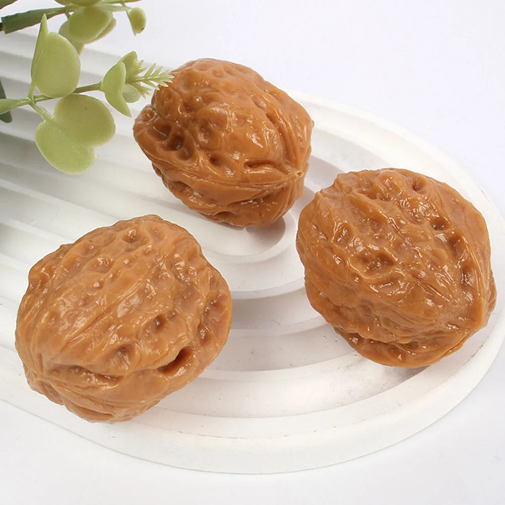 

Crafts Artificial Walnut Faux Nuts Home Decoration Lifelike Decorations Fake Shelled