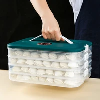 anti drop transparent dessert plate dumpling container with handle food preservation multifunctional multilayer food plates set