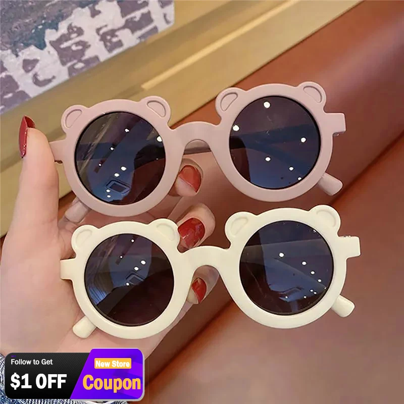 

Cute Cartoon Bear Sunglasses UV400 Round Frame for Girls Boys Children Baby Sunglasses Outdoor Eyewear Sun Shade Glasses