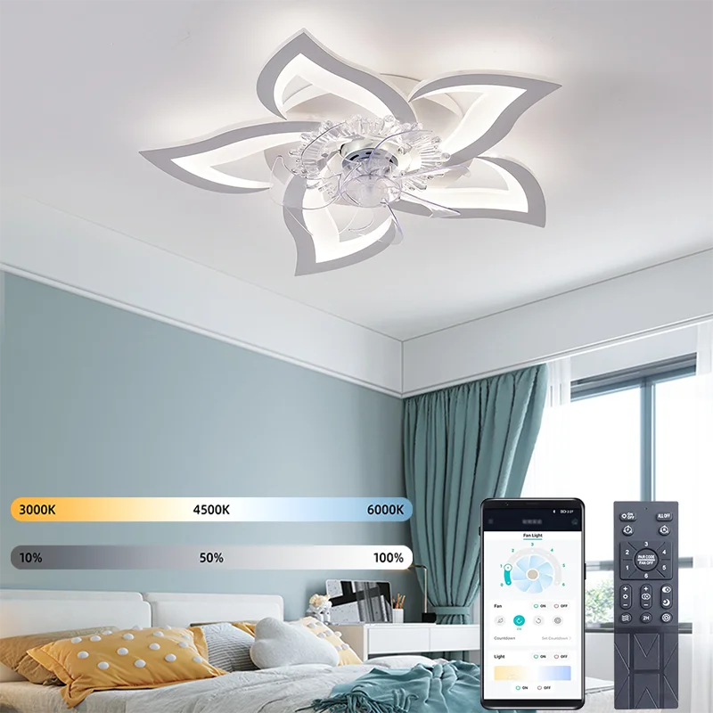

Ceiling Fans with Lights Remote Control Indoor Lighting for Living Room Bedroom Home Decor LED High Brightness Fan Lamp
