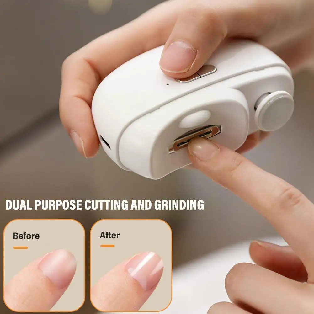 Electric Auto Nail Clippers Manicure Anti-Splash Nail Trimme