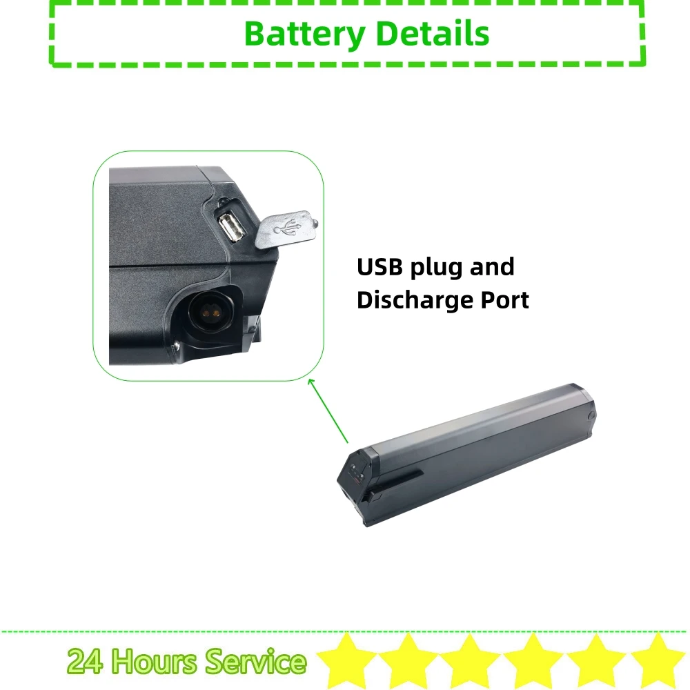 Полускрытая батарея для электровелосипеда Akez стартер 48 В 36 10 4 Ач 13 14 15 6 17 5 20 21