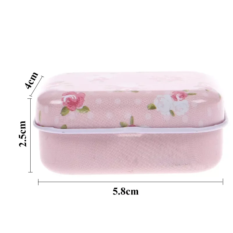 

2022 Size Metal Storage Box Mini Tin Jewelry Storage Box Zakka Girl Favor Household Lovely Iron Box