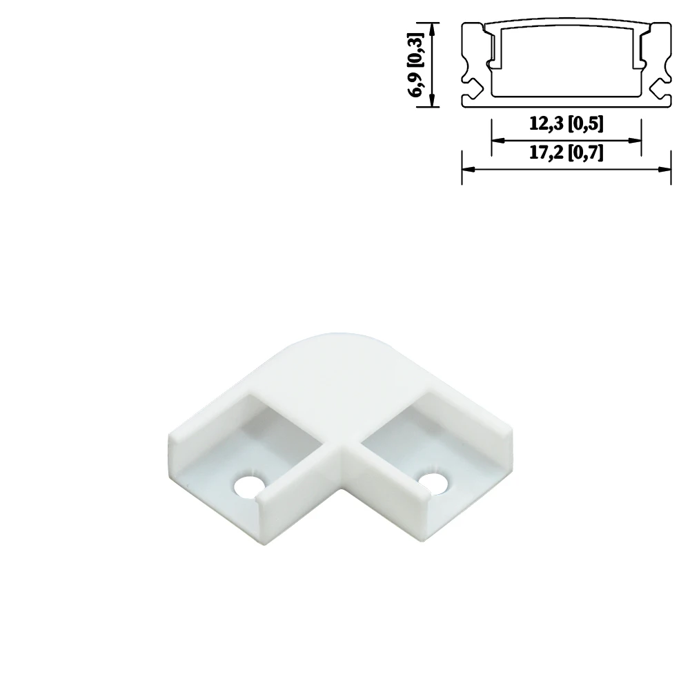

17*7 мм 2 шт. 0,5 м светодиодный алюминиевый профильный канал для встроенного шкафа, алюминиевая светодиодная лента с прозрачной крышкой
