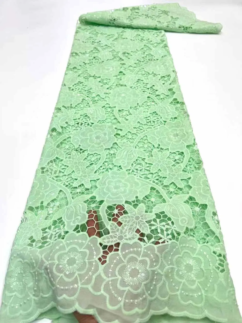 

Lace Fabric For Diy Sequins Party Hot Drilling Embroidery African Supplies Accessories Manual Flannel Applique Skirt Trimming