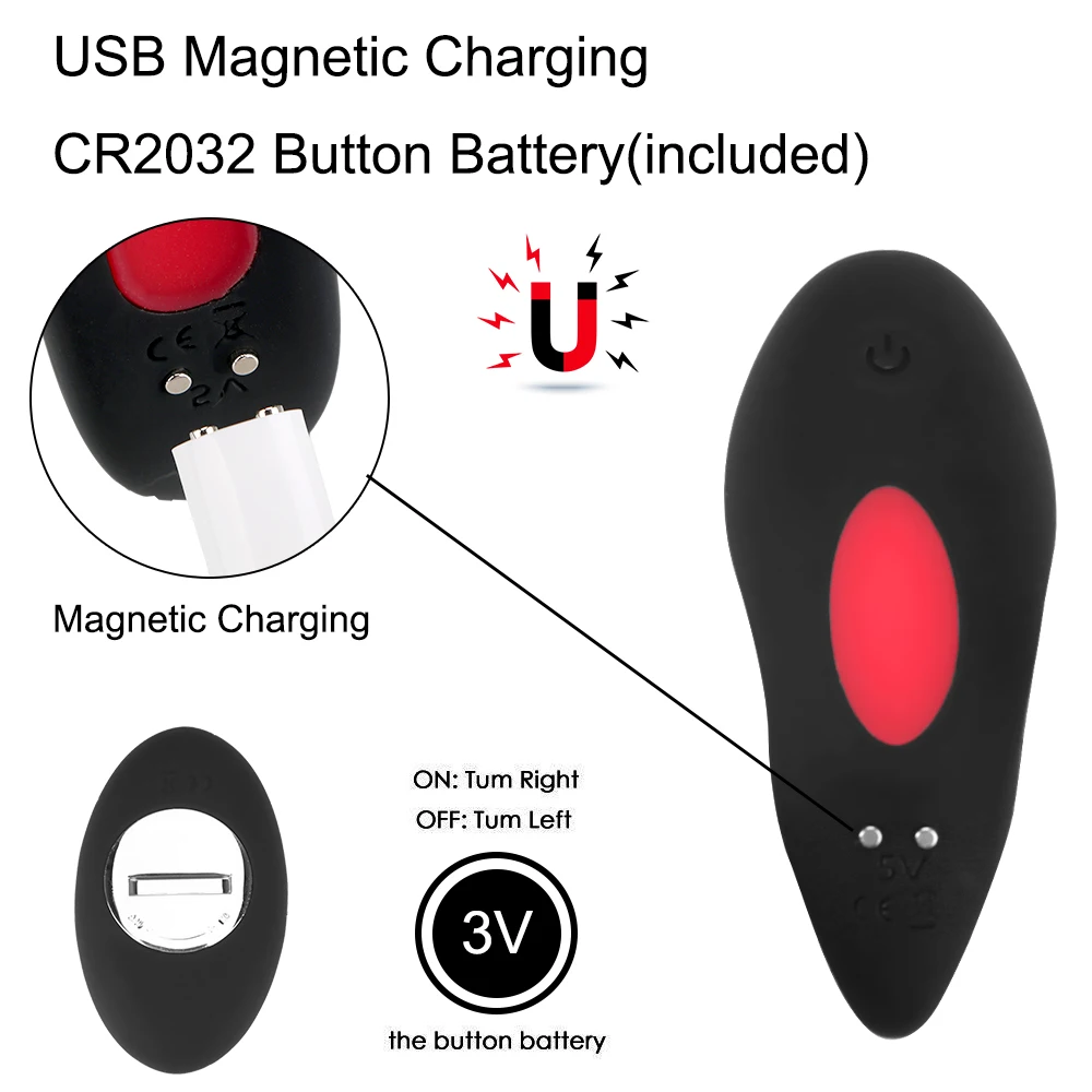 Оло Анальная пробка вибратор беспроводной пульт дистанционного управления 9