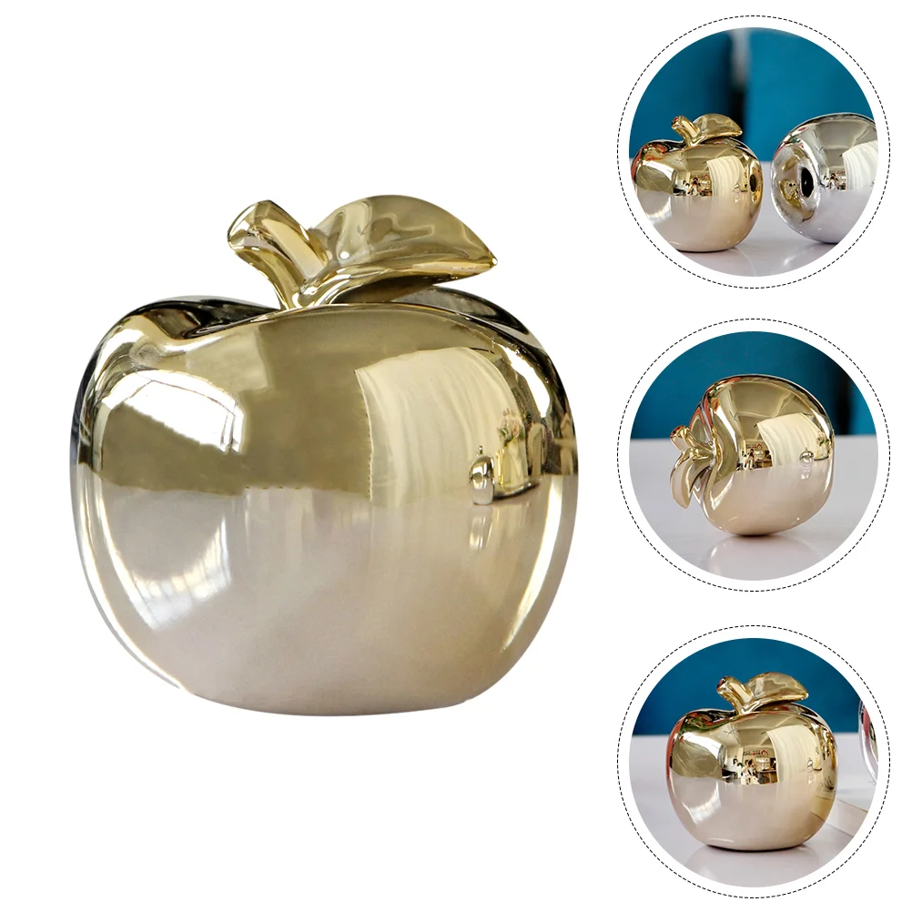 

Fruit Ornament Ceramic Christmas Ornaments Statue Sculpture Decoration Decorative Desktopdecor Table Paperweight Golden Party