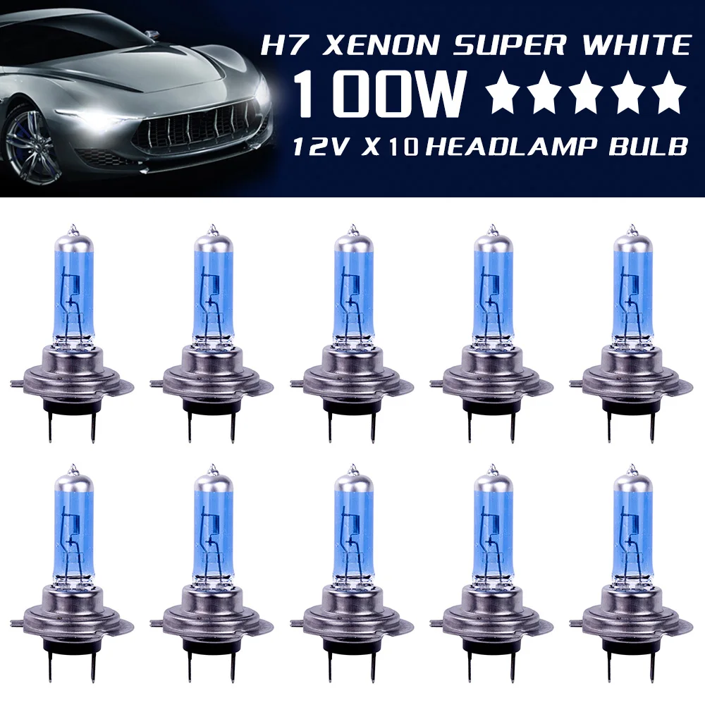 

Автомобильные противотуманные фары H7 100 Вт 12 В, супер яркие автомобисветильник фары, галогенные лампы, автомобильная парковочная лампа, светодиодные лампы, автомобильные аксессуары