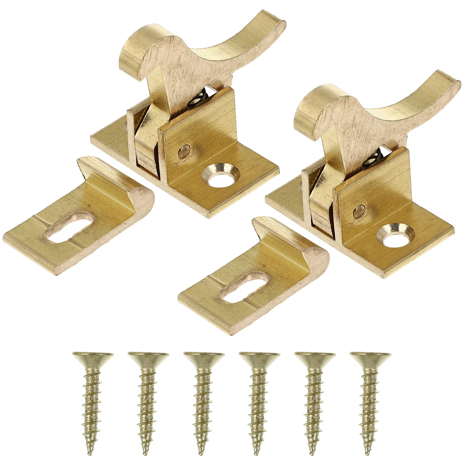 

2Pcs Brass Elbow Latches Cabinet Door Latch Locks Window Doors Latch Locks