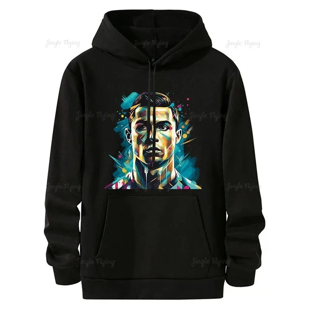 Толстовка с капюшоном для взрослых принтом футбольной звезды свитшот мужчин и