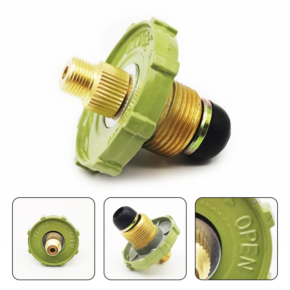 

Lpg Conversion Head Adapter Stove Adapter Camping Copper + Zinc Alloy Corrosion Resistance Cylinder To Flat 1pc