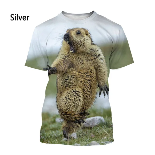 2023 New Fashion Wild Animal Marmot Men and Women 3d Printin