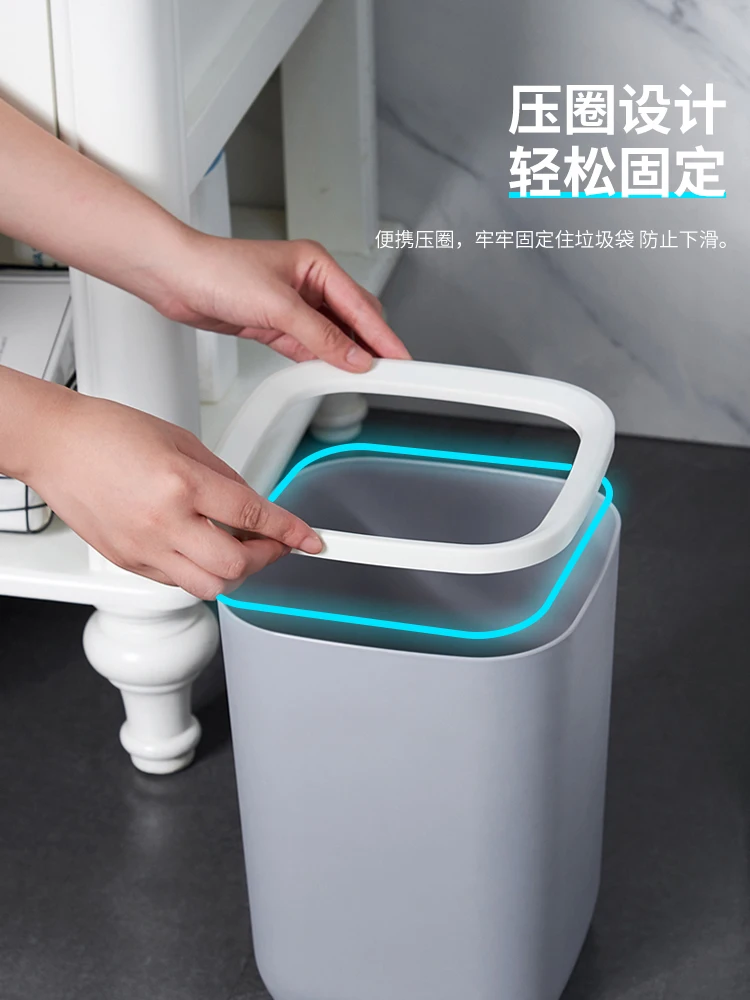 

Квадратная креативная мусорная корзина Северная Европа, просто туалет, мусорная корзина без крышки, кухонный бытовой продукт, DI50LJT