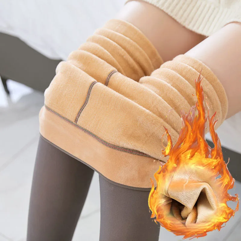 

Зимние женские колготки, полупрозрачные шерстяные носки-брюки, зимние чулки, колготки с флисовой подкладкой, термоштаны, леггинсы, Колготки...